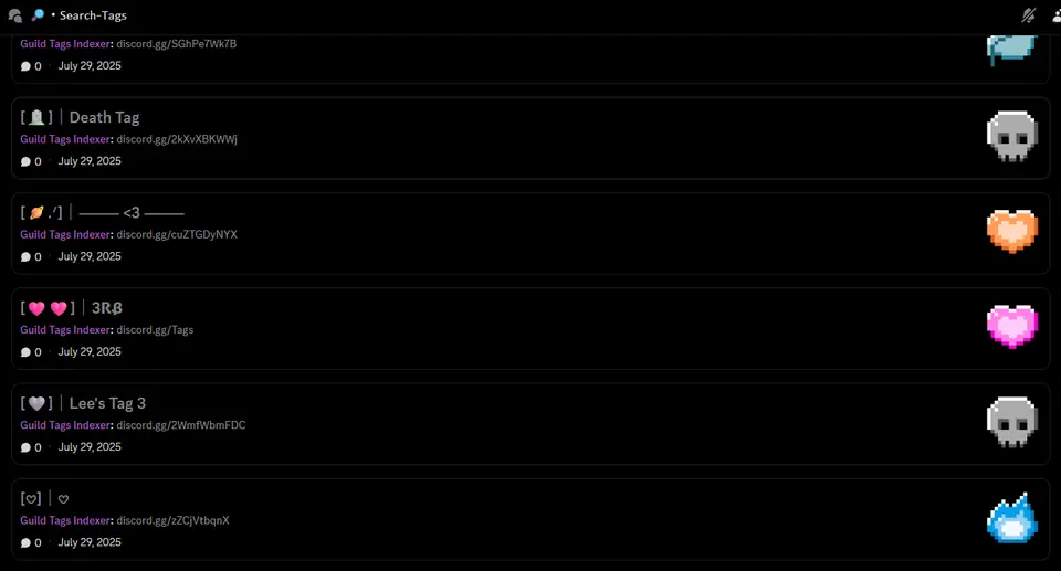 Guild Tags Indexer screenshot