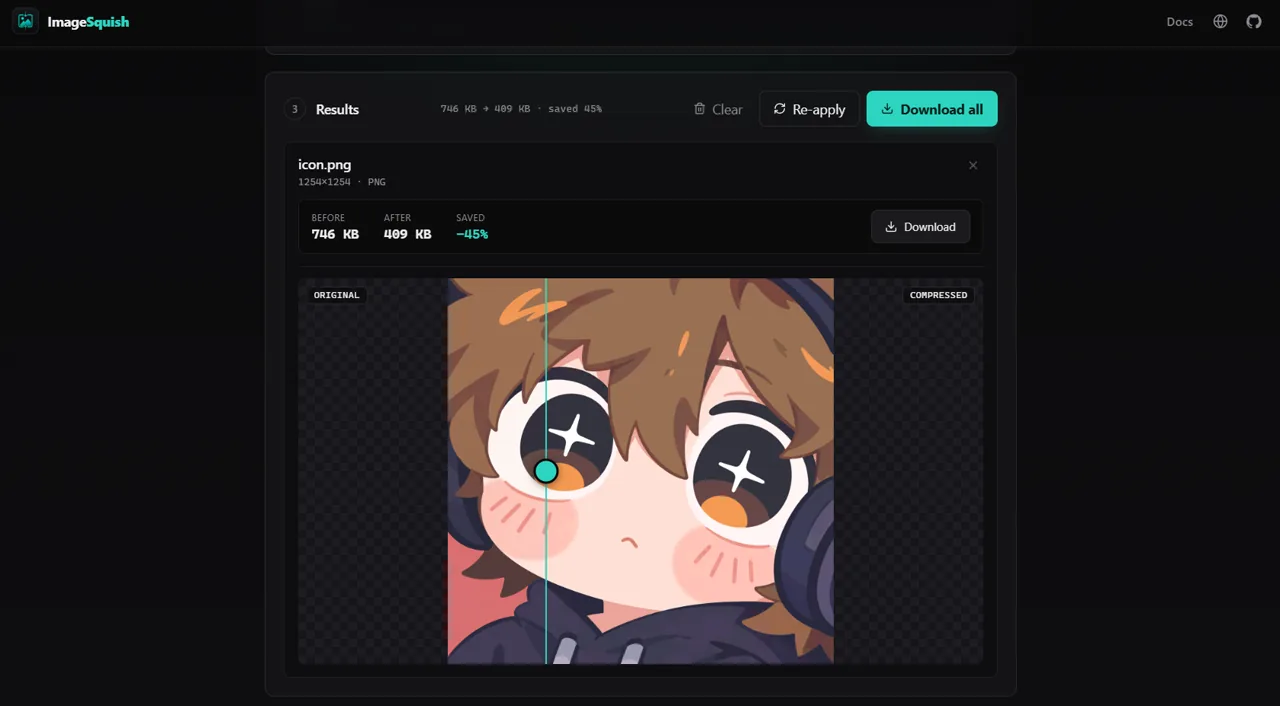 ImageSquish screenshot
