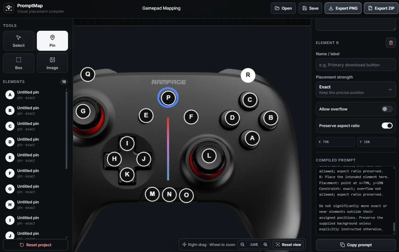 PromptMap screenshot