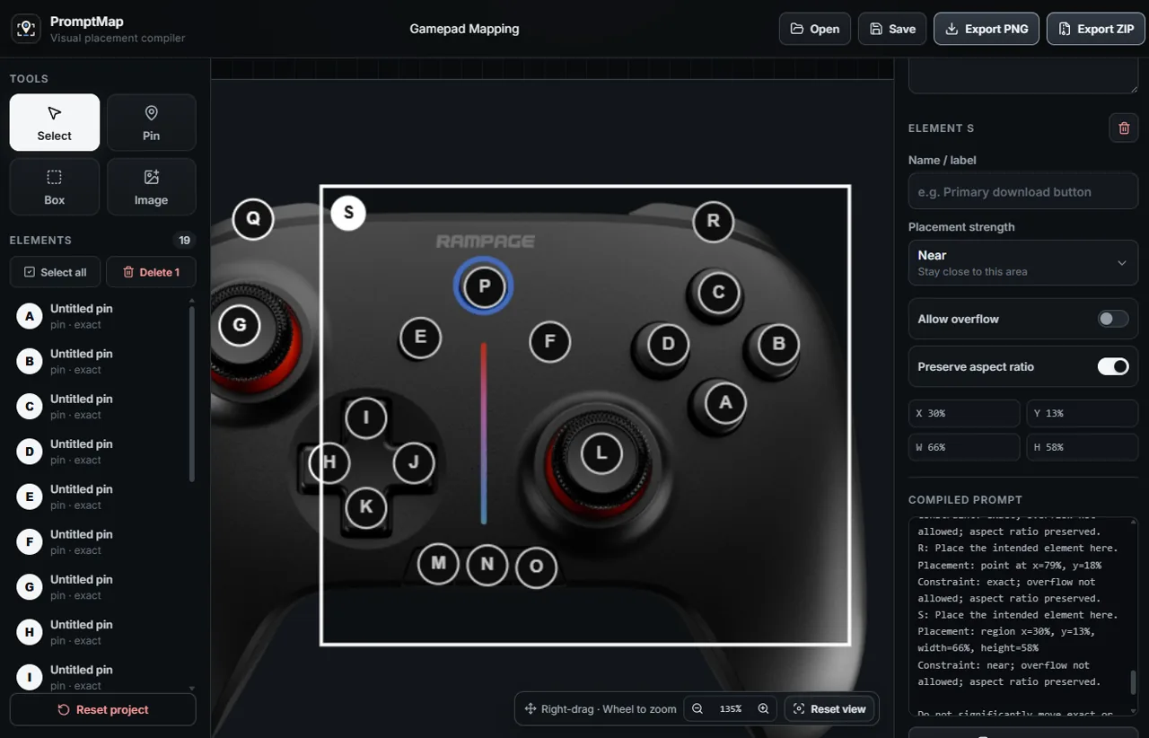 PromptMap screenshot