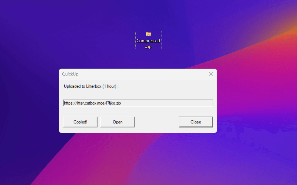 QuickUp screenshot